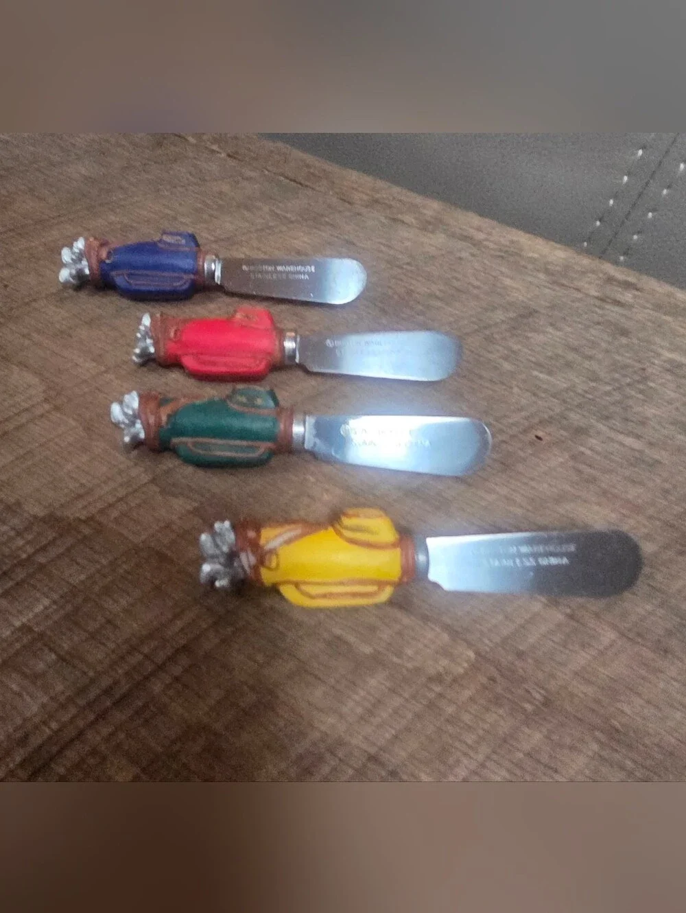 Vintage Boston Warehouse Golf Bag Spreader Knives Stainless Steel ~ Bin 1B
